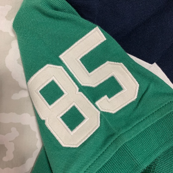 Tommy Hilfiger ‘TH’ Polo T-Shirt - Navy/Green/White - Picture 6 of 7